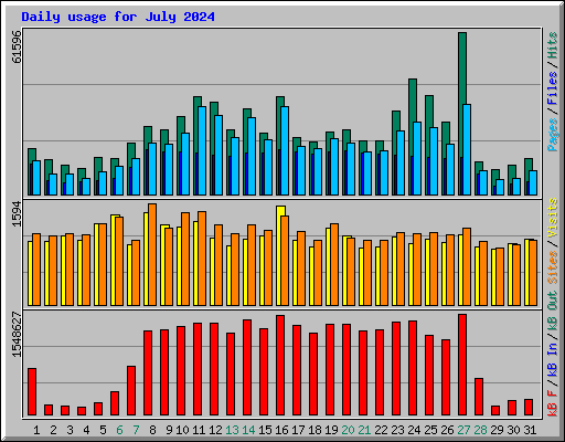Daily usage for July 2024