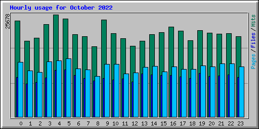 Hourly usage for October 2022