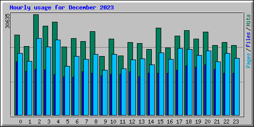 Hourly usage for December 2023